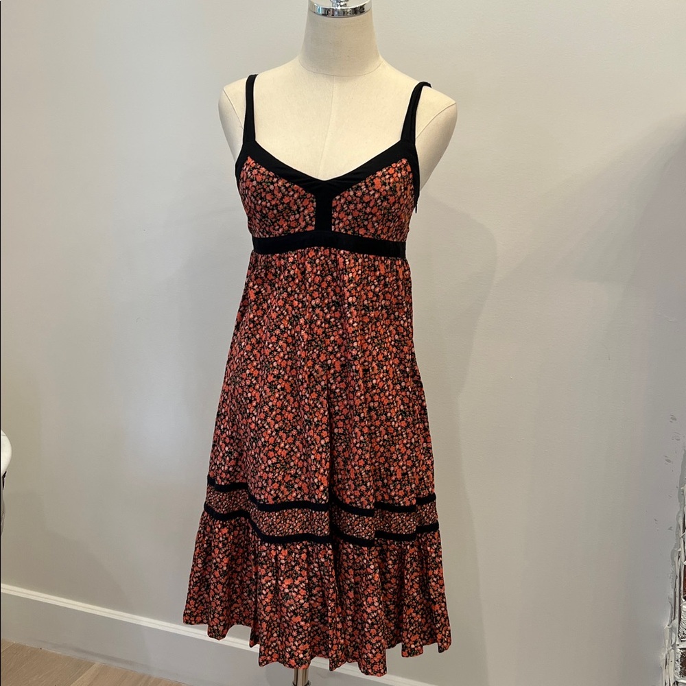 Vintage Floral Dress Women's 6